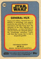 Star Wars Throwback Thursday 2023 Card #126 General Hux 1957-58 Topps Basketball