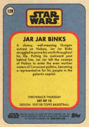 Star Wars Throwback Thursday 2023 Card #128 Jar Jar Binks 1957-58 Topps Basketball