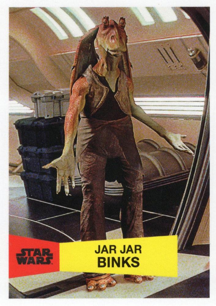 Star Wars Throwback Thursday 2023 Card #128 Jar Jar Binks 1957-58 Topps Basketball