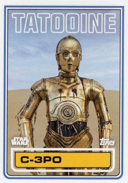 Star Wars Throwback Thursday 2023 Card #134 C-3PO 1983 Topps Football
