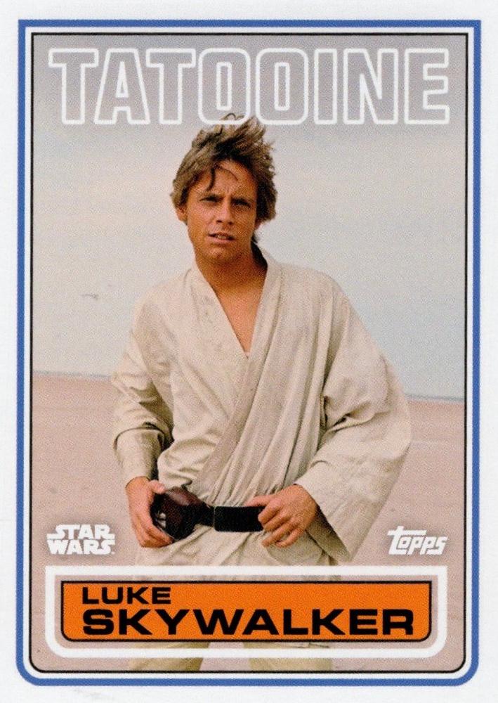 Star Wars Throwback Thursday 2023 Card #136 Luke Skywalker 1983 Topps Football