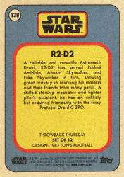 Star Wars Throwback Thursday 2023 Card #139 R2-D2 1983 Topps Football