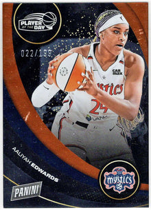 2025 Panini WNBA Player of the Day Orange Parallel Card 35 Aaliyah Edwards /199