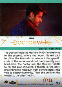 2022 Doctor Who Series 11 & 12 Orange Parallel Card 35 "Spyfall:  Part Two" /50