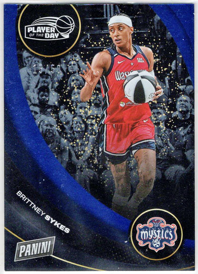 2025 Panini WNBA Player of the Day Blue Parallel Card 36 Brittney Sykes 15/50