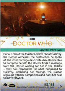 2022 Doctor Who Series 11 & 12 Teal Parallel Card 36 "Spyfall:  Part Two" /99