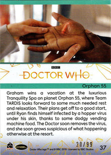 2022 Doctor Who Series 11 & 12 Gold Parallel Card 37 "Orphan 55" /99