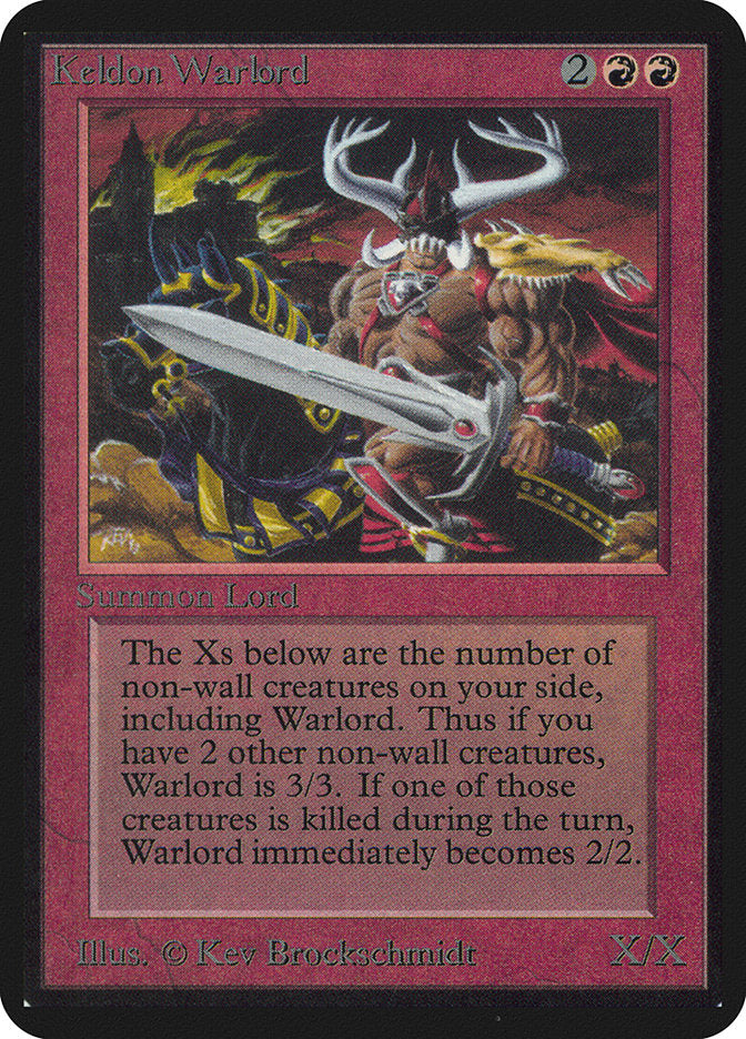 Magic: the Gathering MTG Keldon Warlord [Alpha Edition] Graded CGC 8 NM/Mint