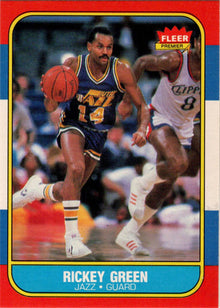 1986-87 Fleer Basketball #39 Rickey Green Base Rookie Card