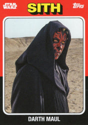 Star Wars Throwback Thursday 2024 Card #41 Darth Maul 1975 Topps Baseball