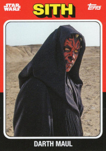 Star Wars Throwback Thursday 2024 Card #41 Darth Maul 1975 Topps Baseball