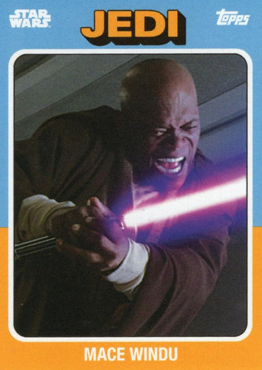 Star Wars Throwback Thursday 2024 Card #48 Mace Windu 1975 Topps Baseball