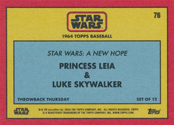 Star Wars Throwback Thursday 2024 Card #76 Princess Leia Luke Skywalker