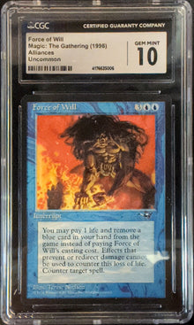 Magic: The Gathering MTG Force of Will [Alliances] Graded CGC 10 Gem Mint