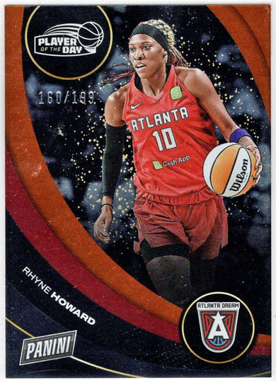 2025 Panini WNBA Player of the Day Orange Parallel Card 41 Rhyne Howard 160/199