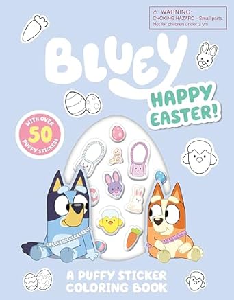 Bluey: Happy Easter! A Puffy Sticker Coloring Book