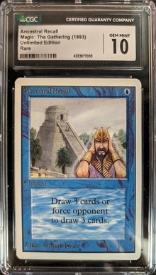 Magic: The Gathering MTG Ancestral Recall [Unlimited Edition] Graded CGC 10 Gem Mint