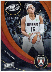 2025 Panini WNBA Player of the Day Orange Parallel Card 42 Allisha Gray 183/199