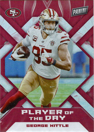 Panini Player Of The Day Football 2022 Foil Parallel Card 42 George Kittle