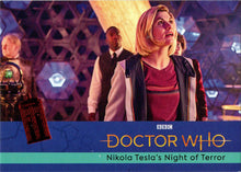 2022 Doctor Who Series 11 & 12 Red Parallel Card 42 "Nikola Tesla's..." /50