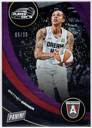 2025 Panini WNBA Player of the Day Purple Parallel Card 43 Brittney Griner 05/25