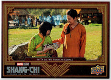 2023 Upper Deck Marvel Shang-Chi Gold Parallel Card 45 "In Ta Lo, We Train” /299