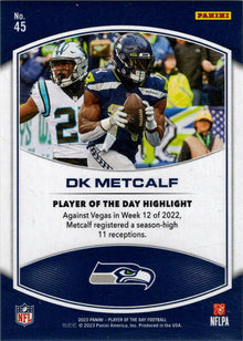 2023 Panini POTD Football Orange Foil Parallel Card 45 DK Metcalf 149/199