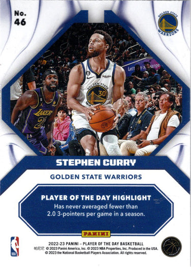 Panini Player of the Day 2022-23 Foil Parallel Base Card 46 Stephen Curry