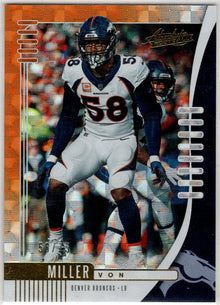 2019 Panini Absolute Football Orange Spectrum Parallel Card 46 Von Miller 56/75