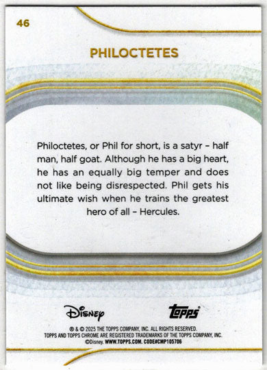 2025 Topps Chrome Disney Base Card 46 Philoctetes