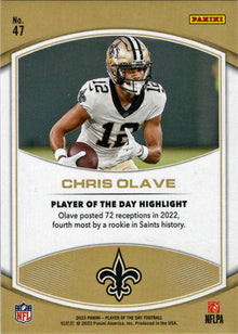 2023 Panini POTD Football Blue Foil Parallel Card 47 Chris Olave 28/50