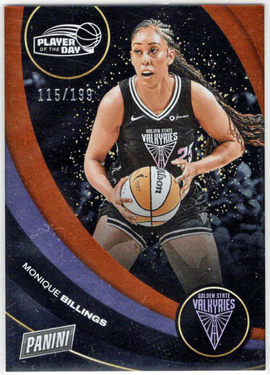2025 Panini WNBA Player of the Day Orange Parallel Card 48 Monique Billings /199
