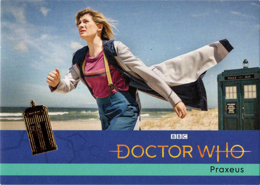 2022 Doctor Who Series 11 & 12 Gold Parallel Card 48 "Praxeus" /99