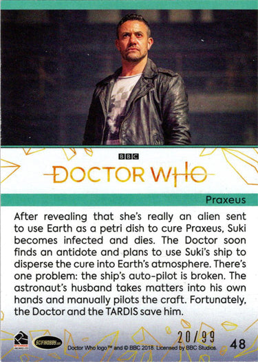 2022 Doctor Who Series 11 & 12 Gold Parallel Card 48 "Praxeus" /99