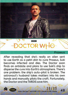 2022 Doctor Who Series 11 & 12 Gold Parallel Card 48 "Praxeus" /99