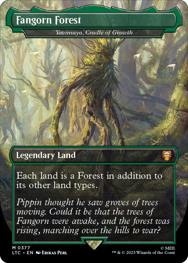 Magic MTG Fangorn Forest (Borderless) [Commander: The Lord of the Rings: Tales of Middle-Earth] Near Mint Foil Single