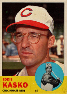 Topps Baseball 1963 Base Card 498 Eddie Kasko