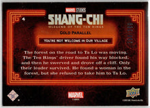 2023 Upper Deck Marvel Shang-Chi Gold Parallel Card 4 "You're Not Welcome” /299