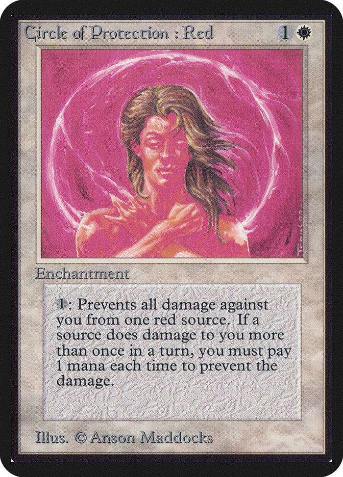 Magic: The Gathering MTG Circle of Protection: Red [Alpha Edition] Graded CGC 6.5 Ex/NM+