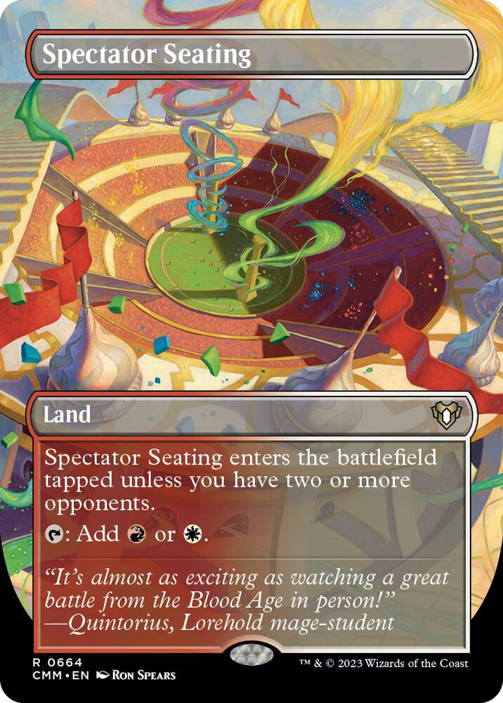 Spectator Seating (Borderless) [Commander Masters] Lightly Played