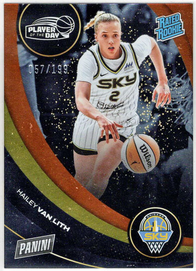 2025 Panini WNBA Player of the Day Orange Parallel Card 50 Hailey Van Lith /199