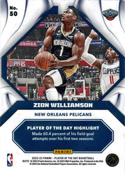 Panini Player of the Day 2022-23 Red Foil Parallel Card 50 Zion Williamson 41/99