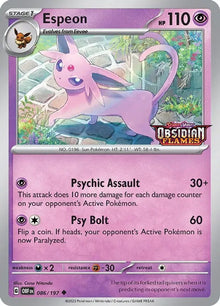 Espeon (086/197) (Best Buy Exclusive) [Scarlet & Violet: Black Star Promos]