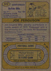 Topps Football 1974 Base Card 512 Joe Ferguson