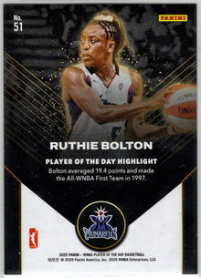 2025 Panini WNBA Player of the Day Blue Parallel Card 51 Ruthie Bolton 49/50