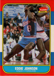 1986-87 Fleer Basketball #51 Eddie Johnson Base Rookie Card