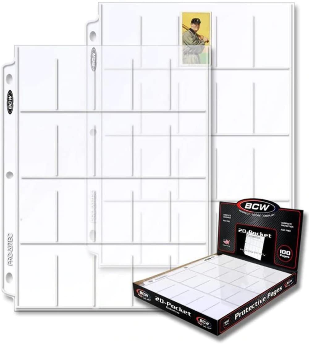 BCW Pro 20-Pocket Tobacco Card Page