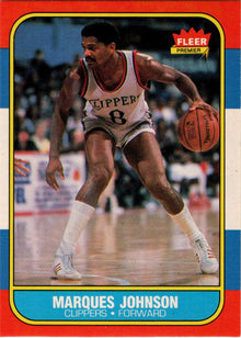 1986-87 Fleer Basketball #54 Marques Johnson Base Rookie Card