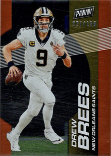 2023 Panini POTD Football Orange Foil Parallel Card 55 Drew Brees 027/199