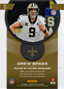 2023 Panini POTD Football Orange Foil Parallel Card 55 Drew Brees 027/199